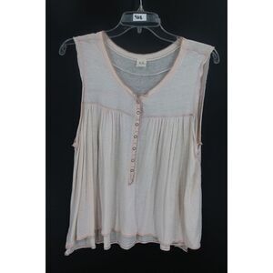 We The Free Flowey Burnout Tank Size Xs Pale Pink Snap Front